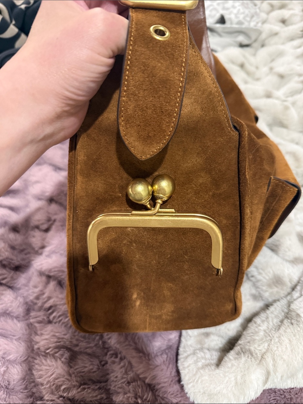 Suede coach haversack nwt - Picture 12 of 15
